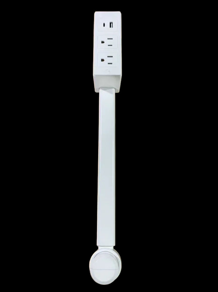 Electrical Outlet Extender Flat Plug Power Strip Features Rotates 180° Power Outlets Extender Use behind Sofas Nightstands Desk
